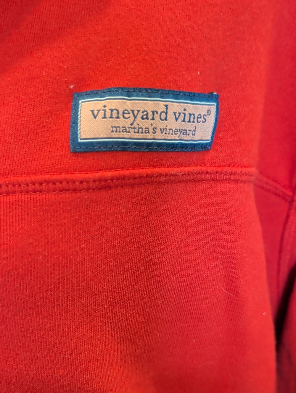 Vineyard Vines Women's Red Quarter-Zip Pullover Sweater - Picture 2 of 4